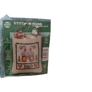 NMI Stitch 'n Hang Counted Cross Stitch Kit Home 1989 Art 620, New Sealed Vtg